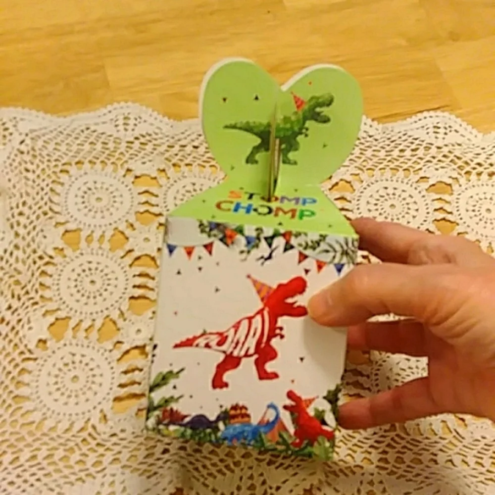 Party Supplies Bundle, Dino treat boxes and popcorn bags